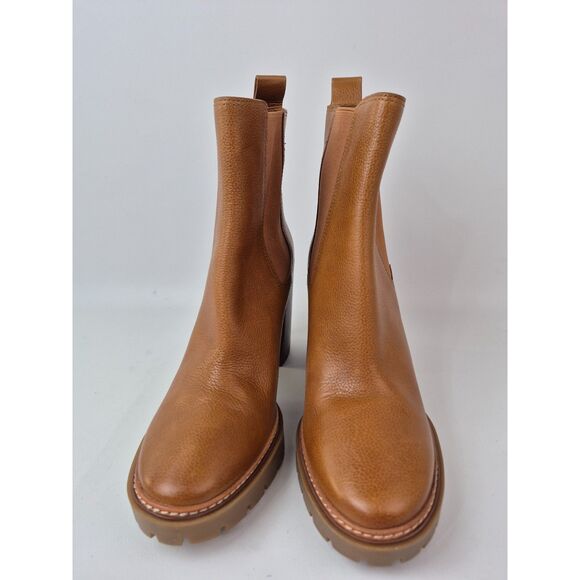 Tory Burch Women's Toasted Caramel Tan Leather Chelsea 70mm Lug Bootie Size 10 M - Picture 4 of 7